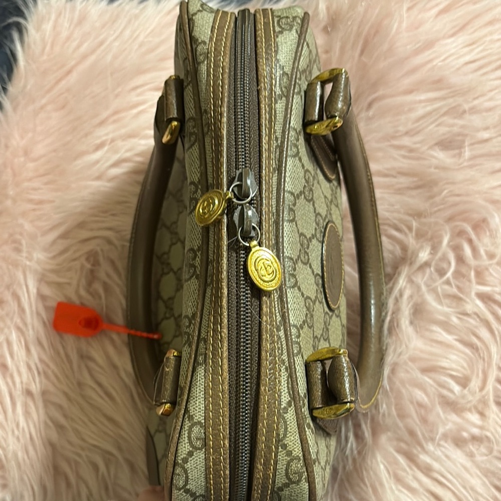 Gucci Brown Monogram Small Dome Handbag, Authentic, Vintage, Pre Loved - Picture 15 of 16